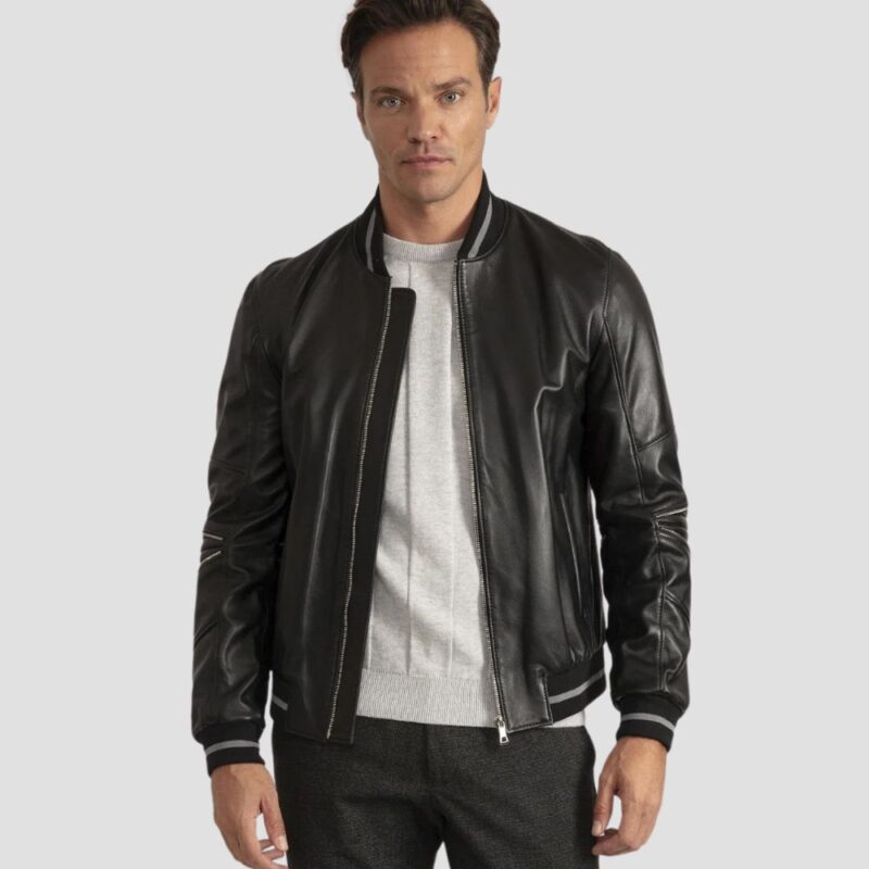 black bomber jacket mens fashion