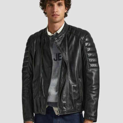 black leather jacket mens