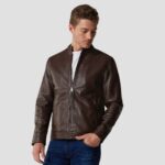 brown leather jacket mens