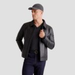 men black lambskin leather jacket