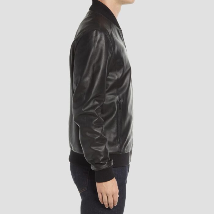 mens black bomber jacket outfit