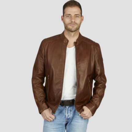 mens brown leather jackets