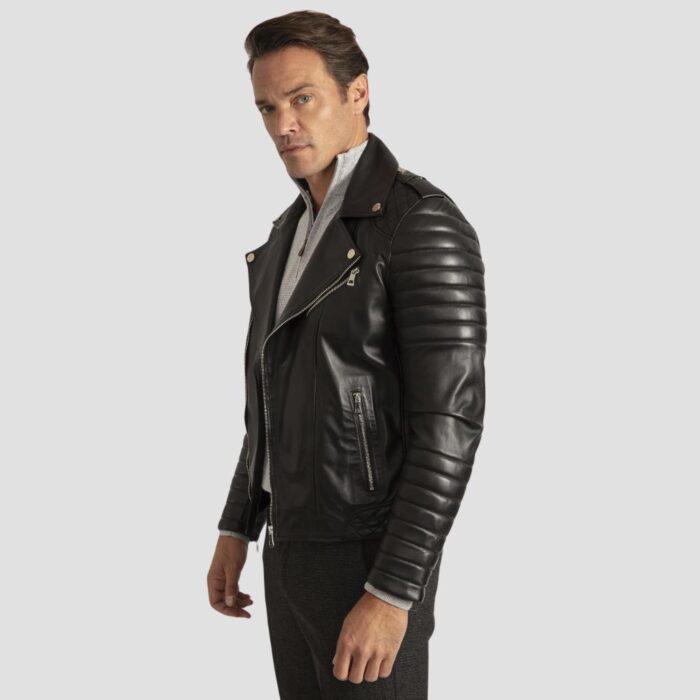 mens leather moto jacket