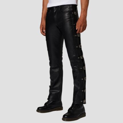 black leather pants for mens