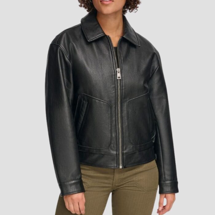 bomber black jacket womens