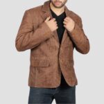 brown leather coat men