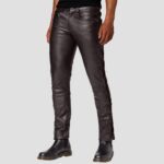 brown leather pants for mens