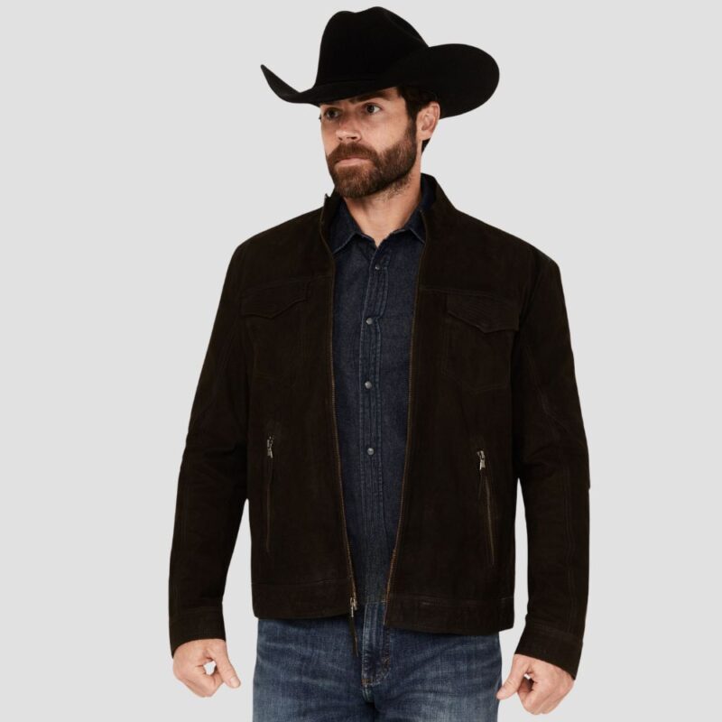 dark brown suede jacket mens