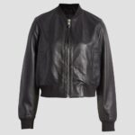 lambskin black leather outfit