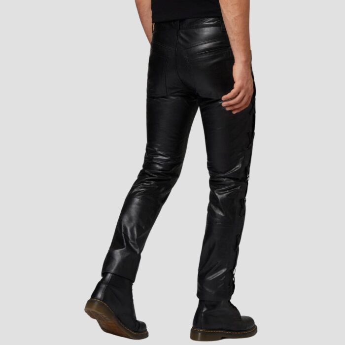 lambskin leather outfit for men