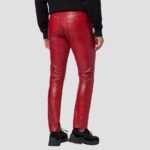 lambskin leather outfit for men