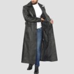 lambskin stylish long coat