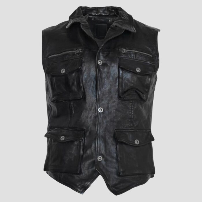 lambskin vest for men