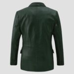 men green leather coat