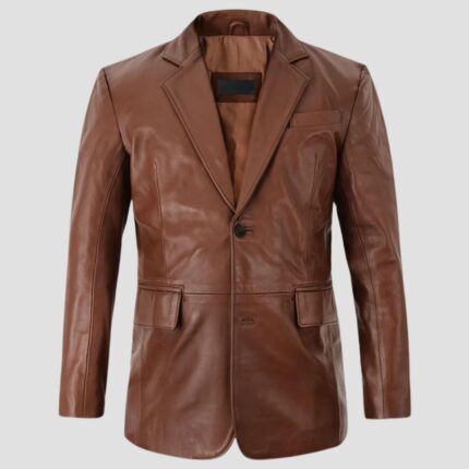 mens brown leather coats