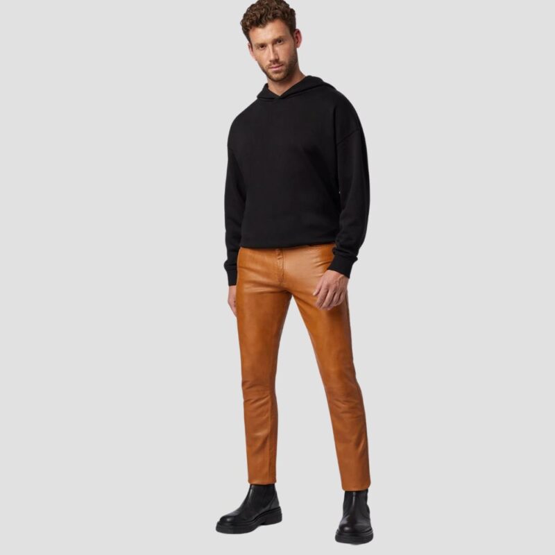 mens genuine leather pants