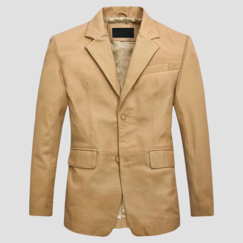 mens leather car coat