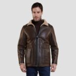 shearling leather jacket mens