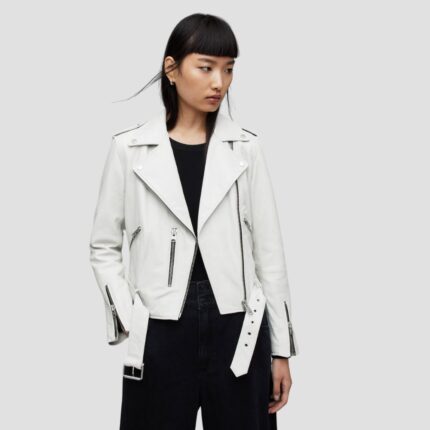 white biker jacket womens