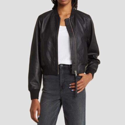 women black bomber jacket