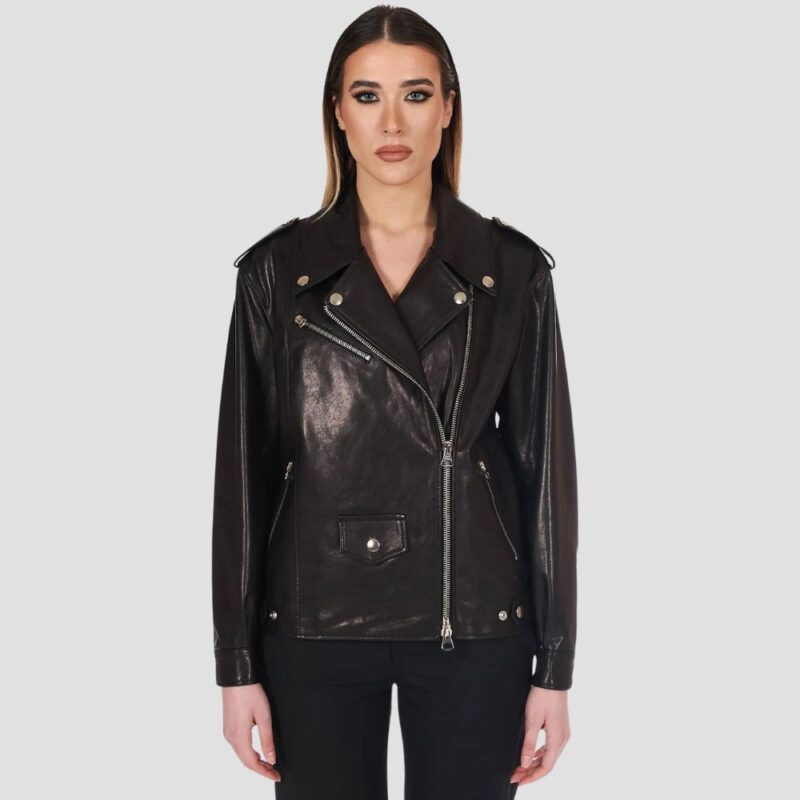 womens biker leather jackets