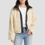 black shearling jacket women