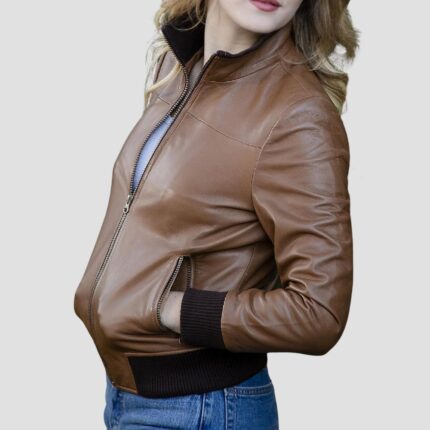 brown bomber jacket outfits