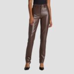 dark brown leather pants