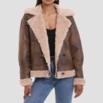 fur leather outfit women