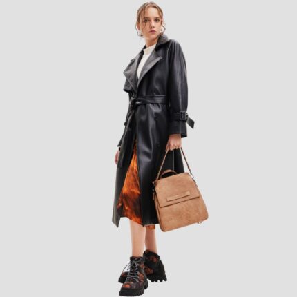 lambskin stylish leather outfit