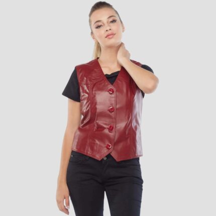 lambskin stylish leather outfit