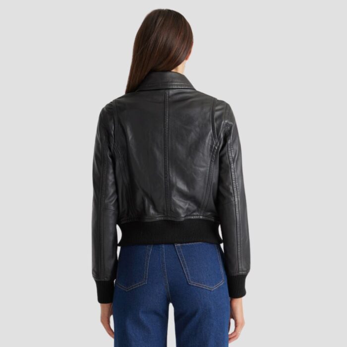 lambskin stylish leather outfit