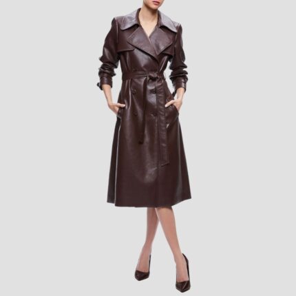 leather trench coat women