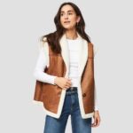 shearling leather vest