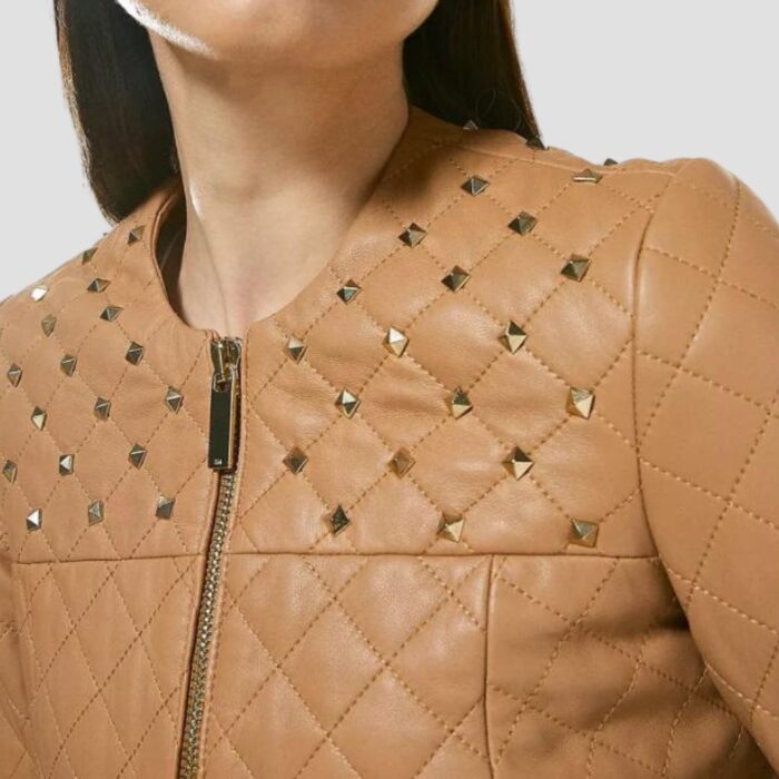 studded bomber jacket women