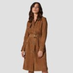 suede leather coat women