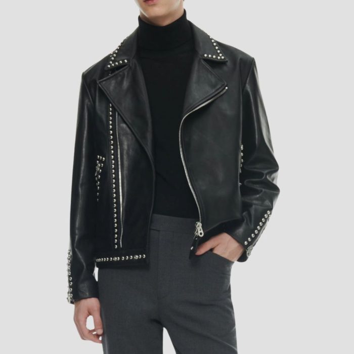 leather jacket men punk