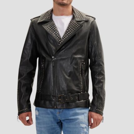 mens leather punk jacket