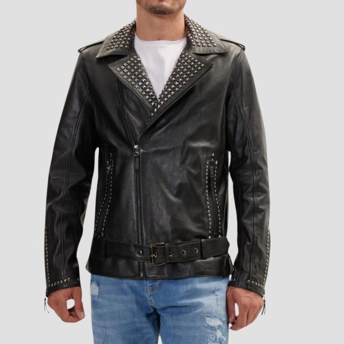 mens leather punk jacket