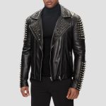 punk studded leather jacket