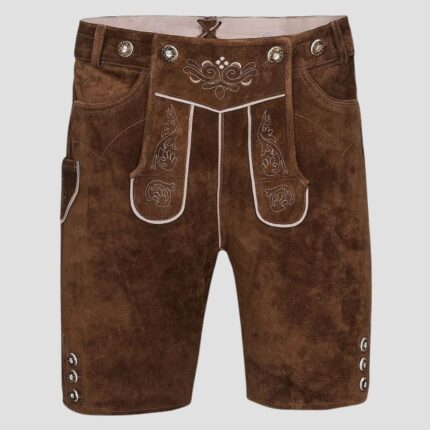 Chocolate Brown Mens Lederosen For Events