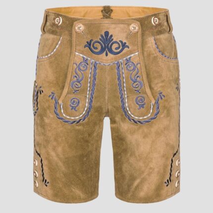 Trachten Short Lederhosen Real Shaded Brown